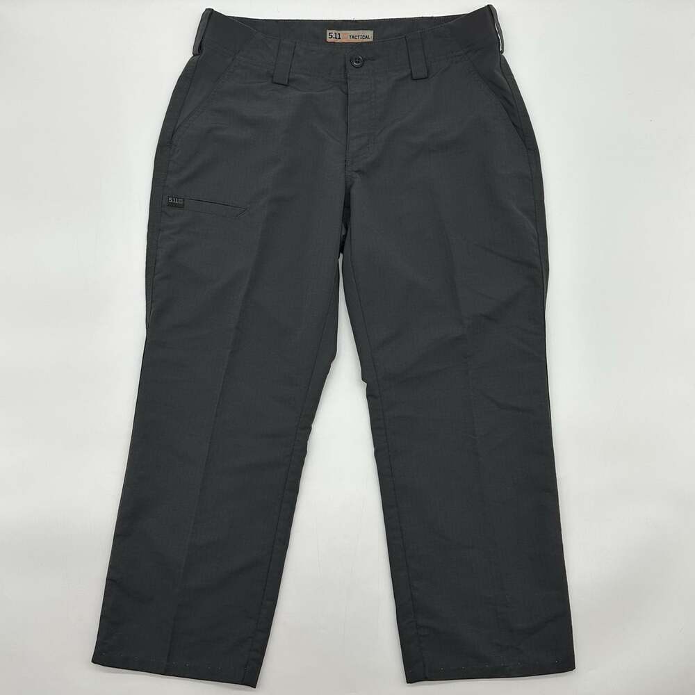 5.11 Fast Tac Urban Women's Size 8 Charcoal Straight Fit Tactical Pants - HEMMED